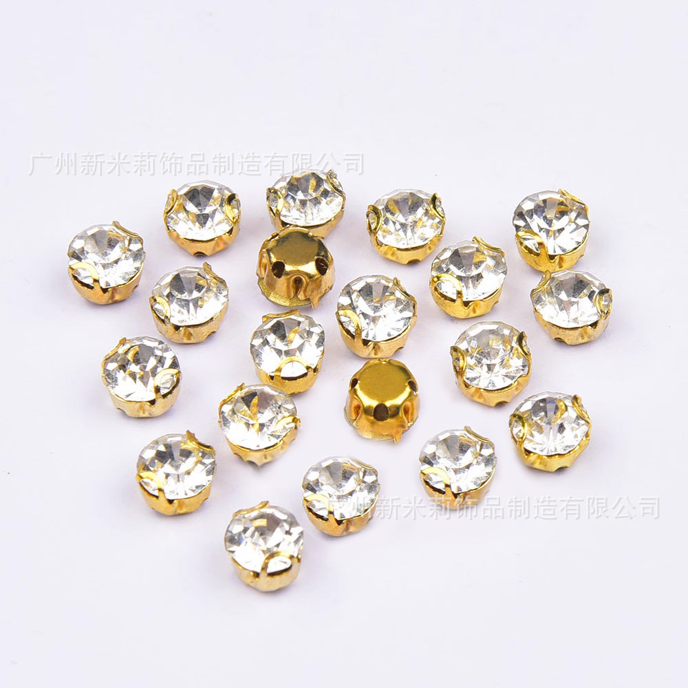 Diamant blanc sur base en or (griffe d'oreille)