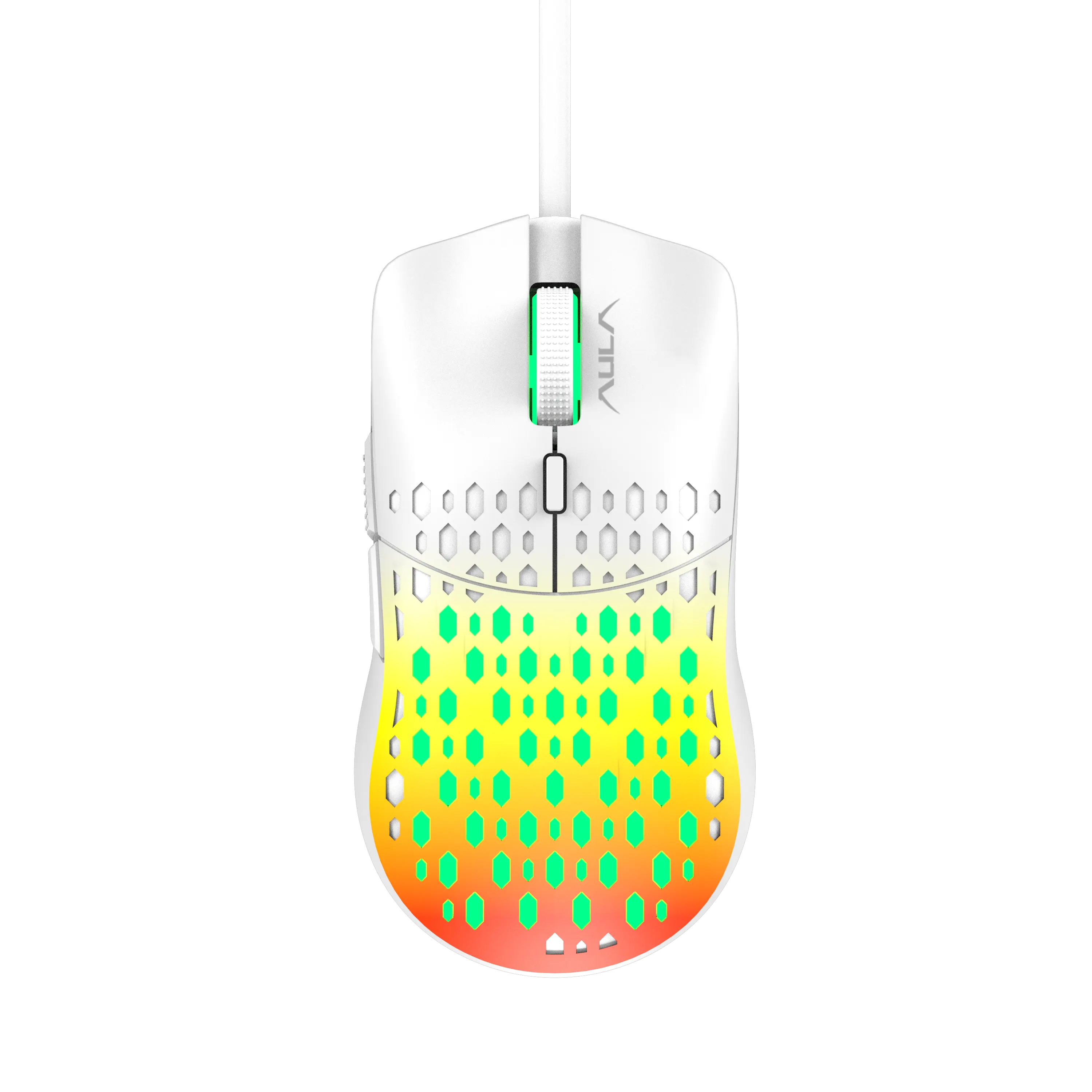 AULA S11pro Laranja Atacado RGB Leve Recarregável Oco Gaming Ratos Mouse sem fio Honeycomb Mouse
