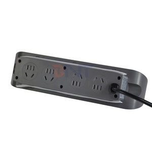 Tomas de corriente multifuncionales de escritorio de 3 paneles con toma eléctrica de 8AC y tomas de carga duales USB A + C - Product Image 6