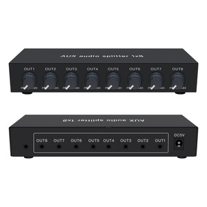 <strong>Audio</strong> Distributor AUX-108 <strong>1</strong> in 8 Out <strong>1</strong> in 8 Out 8 Hi-fi Stereo with Tone - Product Image 1