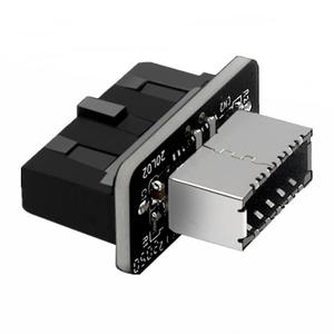 USB 3.0 (3.1 Gen 2) 19ピンヘッダーからUSB3.1 Type-Eから20ピンAキーアダプター (タイプCフロントパネルシャーシブラケット用)