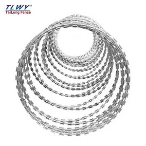 BTO-22 concertina mạ kẽm dao cạo dây thép gai bền dao cạo dây thép gai chéo cuộn cho Nhà Tù đường sắt xây dựng trang trại - Product Image 1