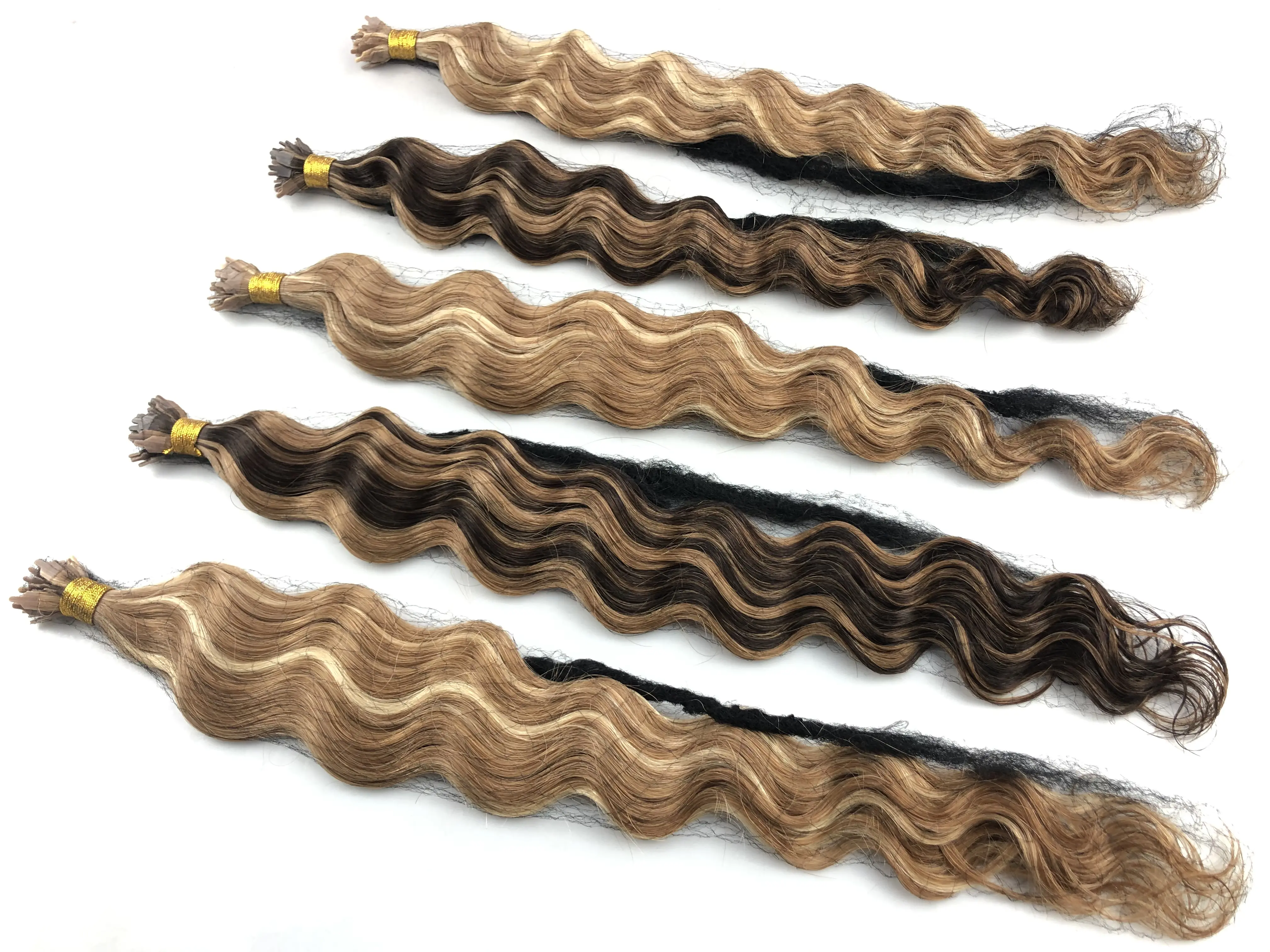 Cutícula alinhada Qingdao fábrica extensões de cabelo 2g fios Y ponta ventilador virgem queratina humana cabelo russo 2g fios