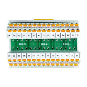Shimede 30 canales 24VDC Bloque de terminales de doble capa en línea Enchufe tipo resorte Hecho de PC y nailon - Product Image 6