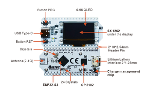 Heltec SX1262 ESP32-S3チップ開発ボードLoRa32 v3に対応Arduino for IoT 433 470 868 915MH OLED WIFI for Bluetooth - Product Image 4