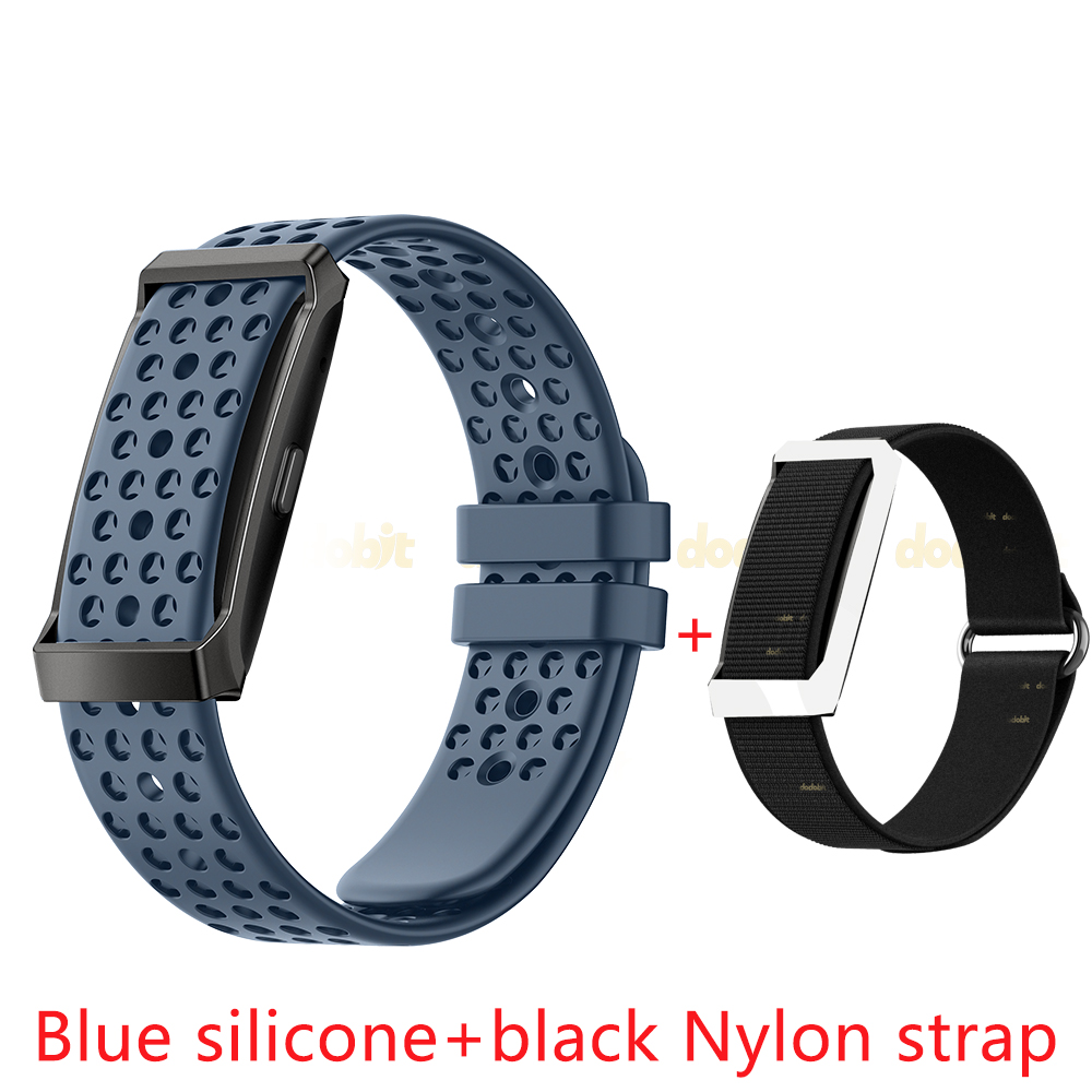 Silicone bleu + nylon noir