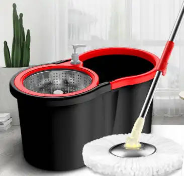 Manufacture Long Telescopic Handle 360 Spin Plastic Mopper Floor Cleaning Mop With Bucket with flat mop self wringing mop