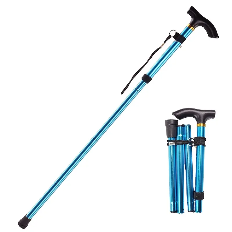 베스트 셀러 공장 가격 접을 수있는 경량 내구성 휴대용 경량 트레킹 스틱 워킹 지팡이