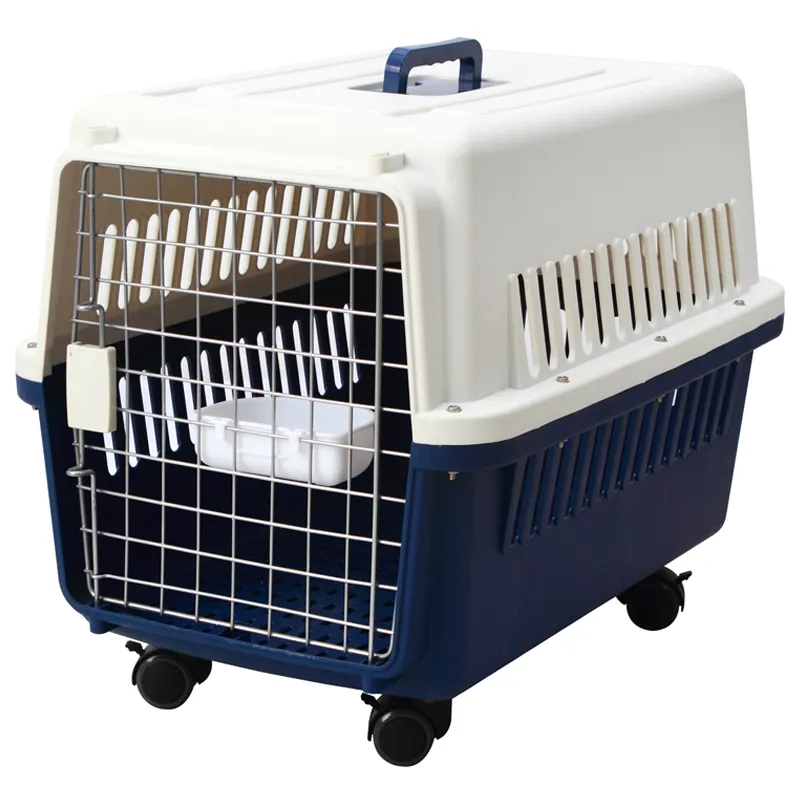 ทนทานประตูโลหะ Pp วัสดุสัตว์เลี้ยงกล่องเดินทางชิงเต่า Lezi สัตว์เลี้ยงท่องเที่ยวกลางแจ้งสัตว์เลี้ยง Carrier กระเป๋าแมวสุนัขพลาสติกบ้าน