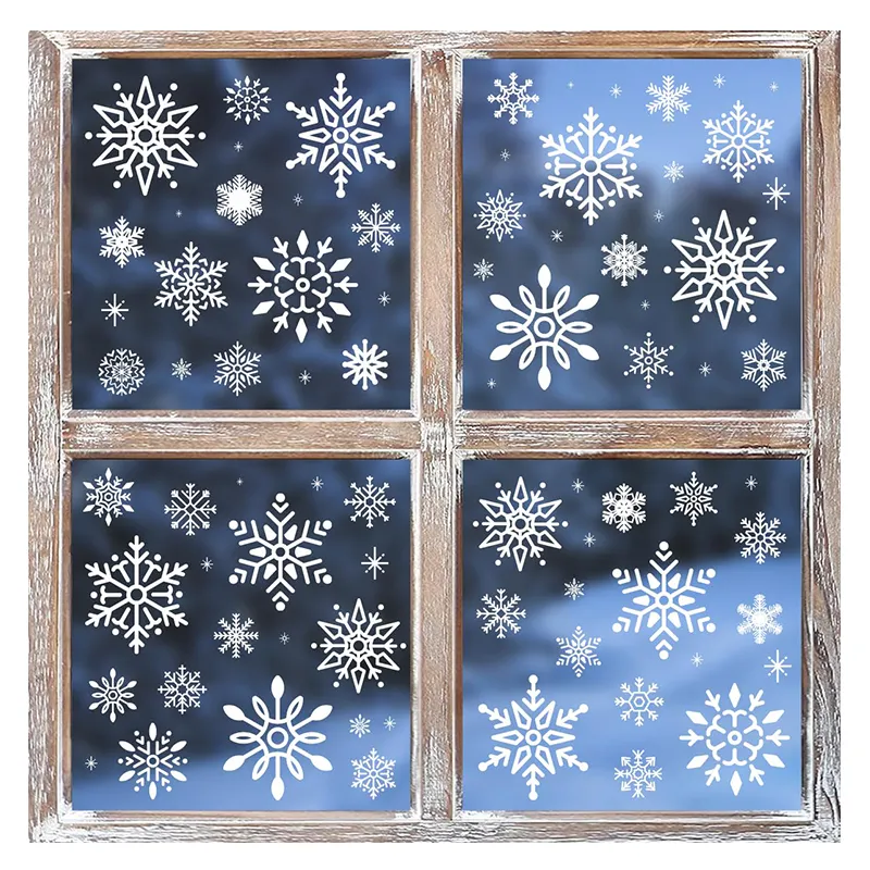 2023 decorazioni promozionali di alta qualità per le feste qualsiasi decorazione di Design adesivi per finestre personalizzati di Natale e Capodanno