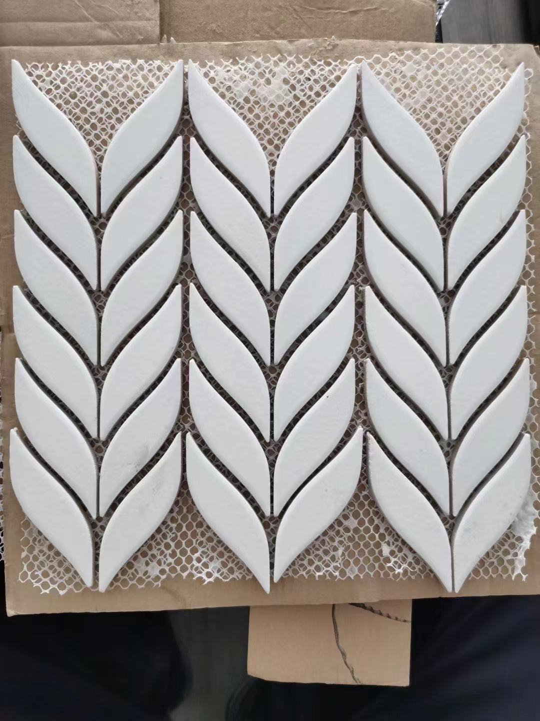 Swimming Pool White Blackish Green Ice Crack Ceramic Mosaic Wall Tiles For Bathroom