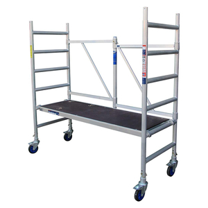 Foldable Aluminium <strong>Scaffolding</strong> 9'8&quot; Working Height Multipurpose Small Mini Type Metal Mobile Foldable <strong>Scaffolding</strong> Rolling Tower - Product Image 5