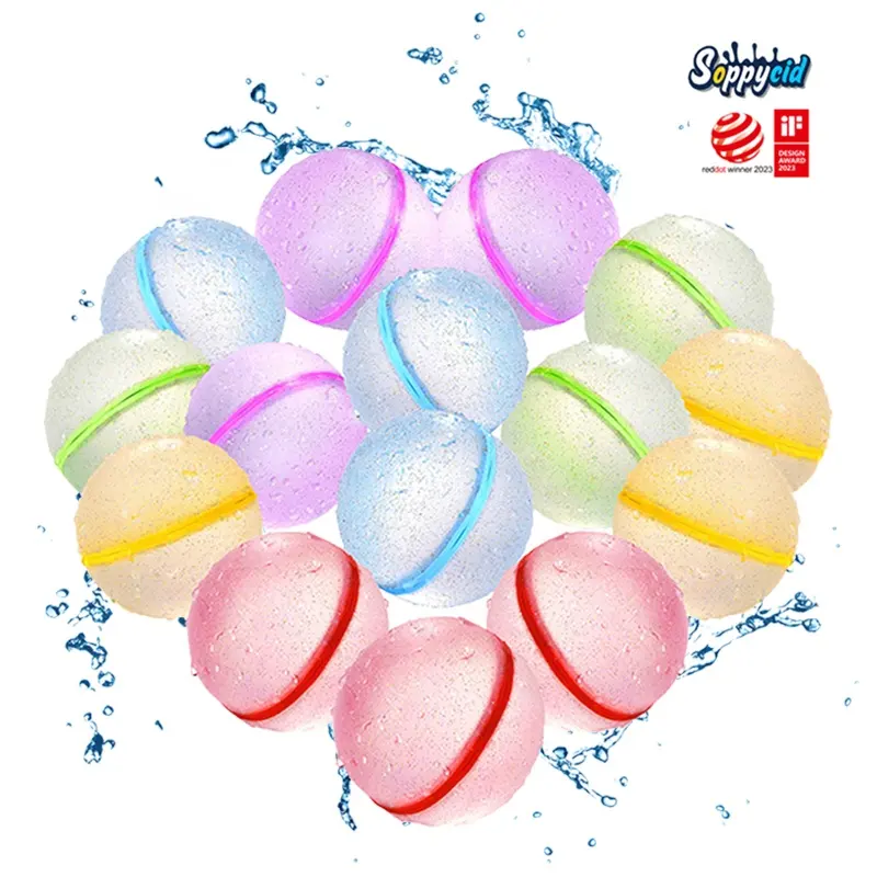 SOPPYCID 2023 Magnétique Magique Réutilisable Silicone Splash Ballons D'eau Balles Bombe Auto-Scellant Boules D'eau Bombes Pour Les Jeux