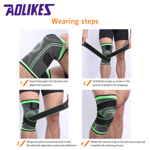 Aolikes Customizable Nylon Knee Support Brace Elastic Strap Compression Sleeve Breathable <strong>Protection</strong> for <strong>Leg</strong> Support - Product Image 6