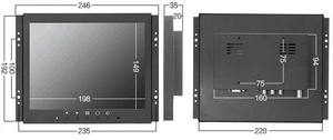 Polcd 9.7&quot; IPS Screen Industrial Panel Open Frame PC <strong>Monitor</strong> for <strong>Computer</strong> with Plastic Case HD-MI - Product Image 4