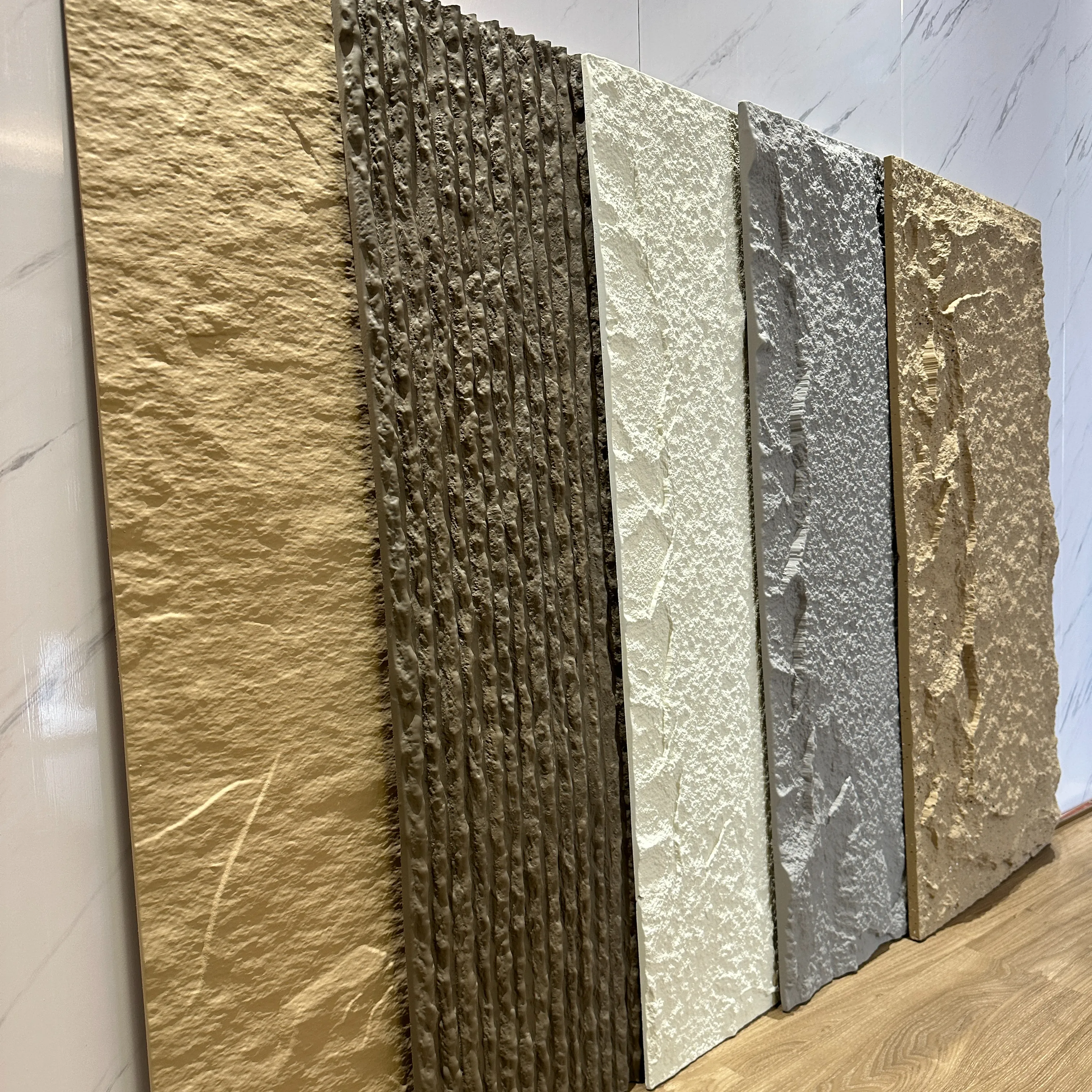 Schnelle Installation Kosten einsparende künstliche Polyurethan-Steinplatten Außenwand verkleidung PU-Kunststein platten