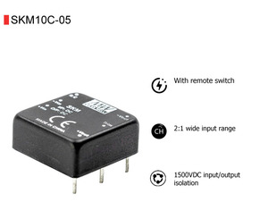 MEAN WELL SKM10C-05 <strong>DC</strong>-<strong>DC</strong> Converter, 86% Eff., 1&quot;x1&quot; DIP, 36-75V <strong>Input</strong>, 5V <strong>Output</strong>, Industrial and Telecom Use - Product Image 2