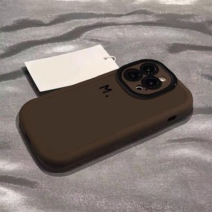 เคสพิมพ์ตัวอักษร M สำหรับ iPhone 14 PLUS/15/13 PRO MAX สีสันเรียบง่ายเข้ากันได้กับ Apple 16ทำจาก TPU ที่ทนทาน - Product Image 4