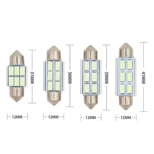 Festoon CANbus หลอดไฟ LED 31มม. 36มม. 39มม. 41มม. C5W LED ข้อผิดพลาด6 LED SMD ไฟอ่านหนังสือภายในรถ - Product Image 4