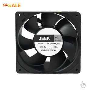 Jeek 120mm 12V Máy chủ fan hâm mộ 4200rpm 1.41a bóng kép mang IP55 công nghiệp Mist Fan cho trung tâm dữ liệu/rack/GPU khai thác Giàn Khoan làm mát - Product Image 1