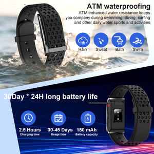 Sức khỏe ban nhạc screenless ATM không thấm nước tập thể dục <span class=keywords><strong>Heart</strong></span> <span class=keywords><strong>Rate</strong></span> Tracker cuộc gọi Silicone Vòng đeo tay thông minh - Product Image 5