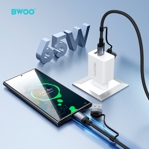Bwoo PD 27W สายชาร์จ USB อเนกประสงค์, สายไนลอนแบบถัก4 in 1พอร์ตชนิด C สำหรับ iPhone 15 14 13 12 11 PRO MAX XS XR XS - Product Image 4