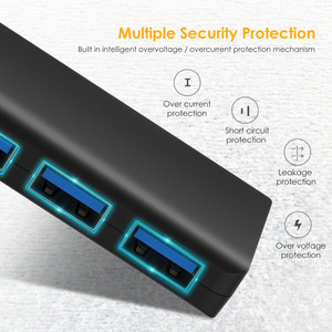 Personalizzazione Hub C a USB 3.0 Hub a 4 porte materiale PCB nero per Computer/ricarica - Product Image 5