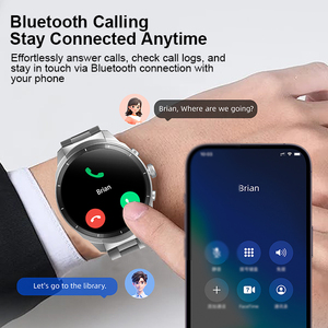 Ai สมาร์ทวอทช์สำหรับเล่นกีฬา, IP68หน้าจอ AMOLED ขนาด1.43นิ้วกรอบโลหะกันน้ำมาพร้อมกับเครื่องเข้ารหัสบลูทูธสายซิลิโคน - Product Image 6