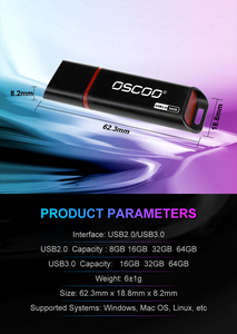 OSCOO Scorpio MiniUSBフラッシュドライブ2.03.0フラッシュメモリ8GBサムドライブ16GB32GB高速USBキー - Product Image 4