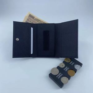批发便携式PU皮革硬币钱包纽扣闭合迷你钱包，带独家封面简约风格多色库存