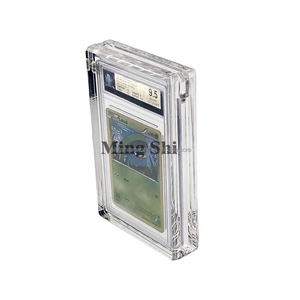 Mingshi Clear Magnetic Pokemoned Acrylic <strong>PSAed</strong> Graded Card Display Case for BGS CGC Grading Card Slab Protector case - Product Image 1