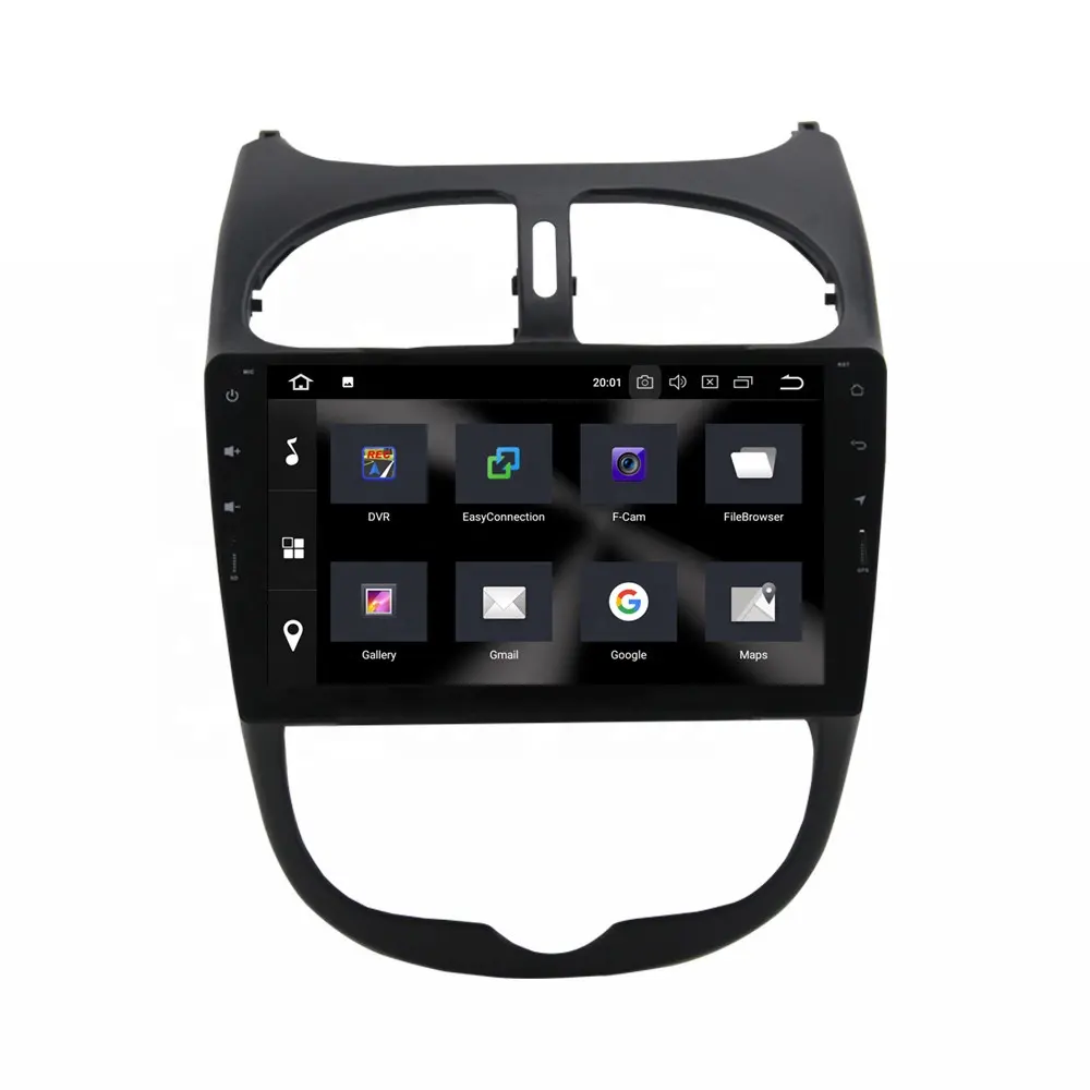 1 din 9 polegadas Núcleo octa IPS ScreenAndroid 10 DVD Player Do Carro para Peugeot 206 GPS Auto Rádio de Navegação Multimídia WI-FI