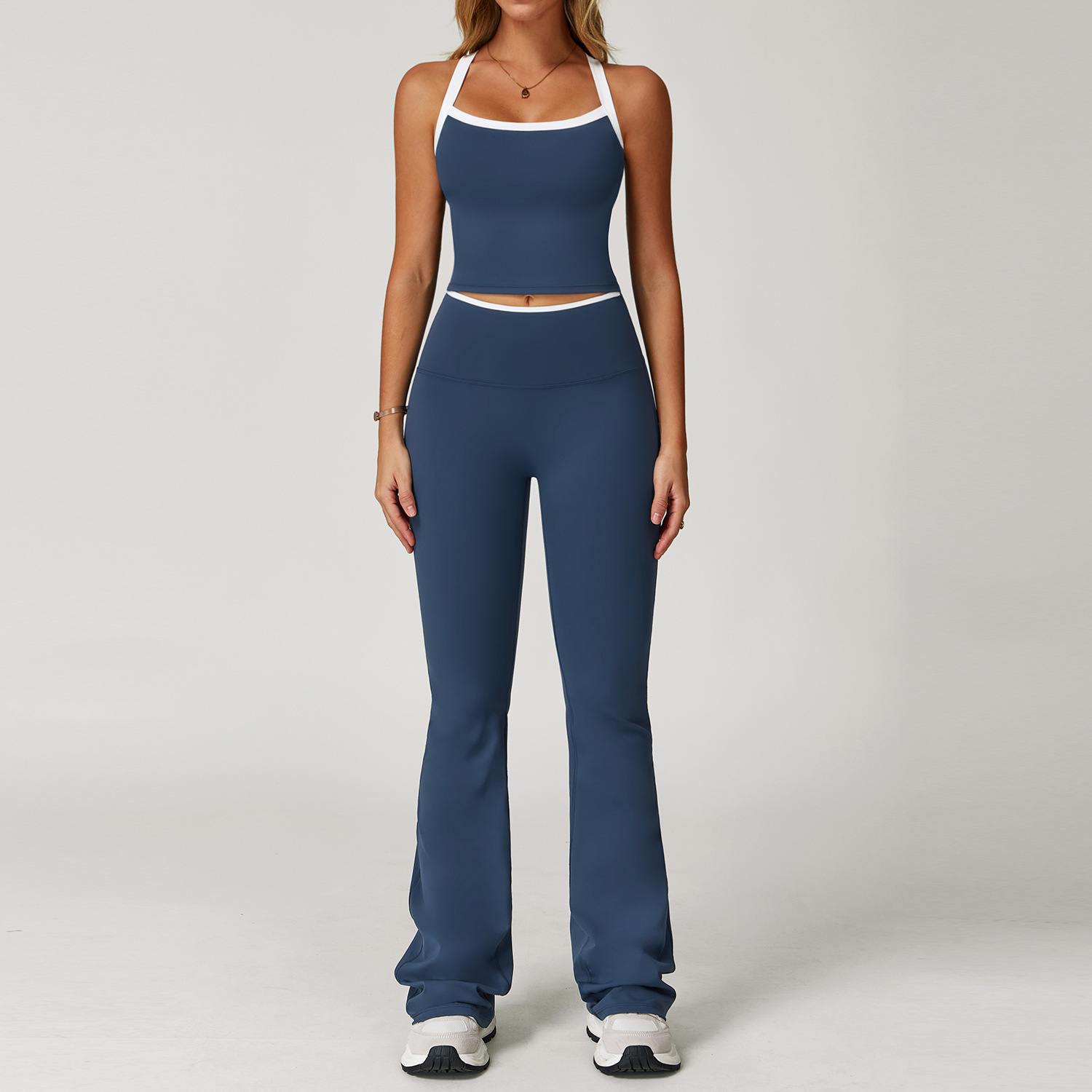 2027 vest + 9238-2 bell bottoms badge blue