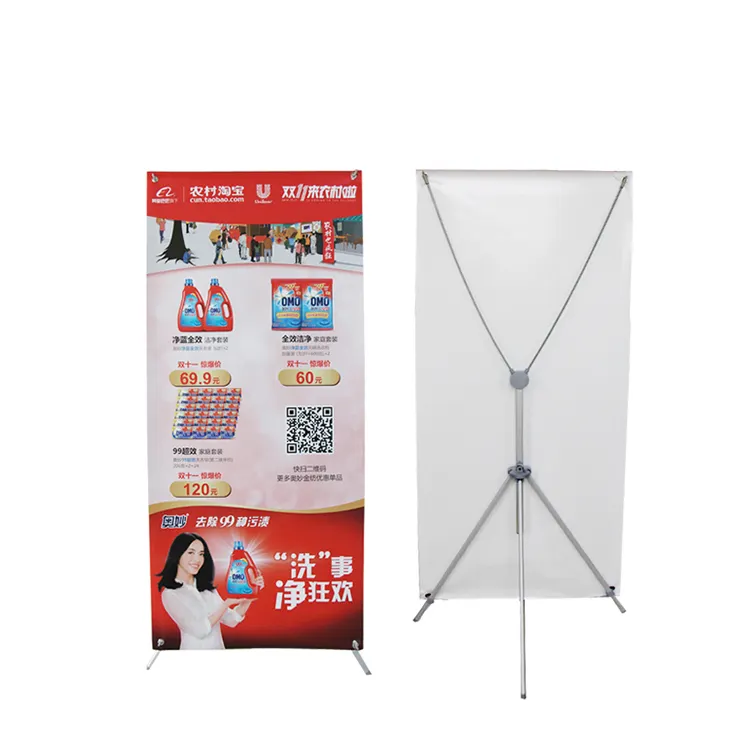 Economico PVC Banner Con Pop Up Pieghevole Regolabile Display Del Basamento X Banner Grande Stand