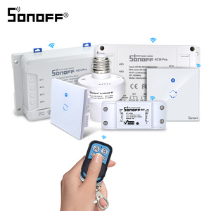 SONOFF 433MHz 4 Tasten Kanal RF Wifi Wireless Remote Key Learning Kopie 4CH Key Fob Control Für Google Smart Home Controller