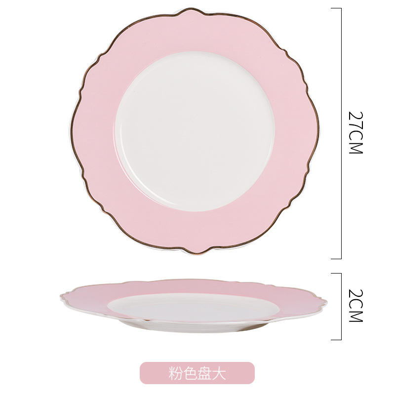 จานสีชมพู-11นิ้ว