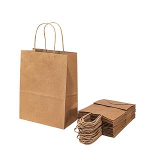 Özel eko dostu biyobozunur kahverengi Fast Food gitmek için teslimat Paperbag restoran tasfiye ambalaj Take Away Kraft kağıt torba - Product Image 6