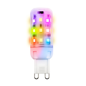 หลอดไฟ3W E14 G9 RGB 120V 230V IR ควบคุมโคมไฟ RGB G9หลากสี - Product Image 2