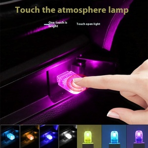 ไฟสร้างบรรยากาศแบบ USB 6V ไฟกลางคืน LED ระบบสัมผัสที่มีสีสันพร้อมระบบควบคุมเสียงจังหวะดนตรีสำหรับรถยนต์ - Product Image 6