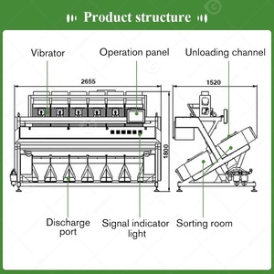 Clasificación automática de granos Vision Fruit Rice Selection Grade Color Selector Machine 520 para arroz - Product Image 6
