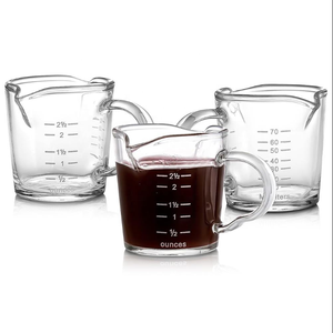Espresso Coffee Mugs 2 Ounce Measuring Glass <strong>Cup</strong> Back <strong>to</strong> School Milk <strong>Cups</strong> with Shot Glass for Measurements - Product Image 1