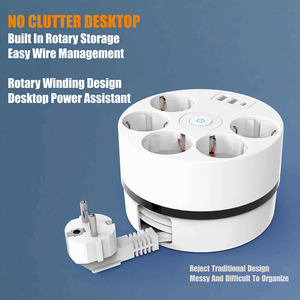 KC GS CE moderno 16A enchufe de extensión de la UE tiras de alimentación de múltiples salidas con USB y función de carga tipo C Nombre del producto enchufe de alimentación - Product Image 6