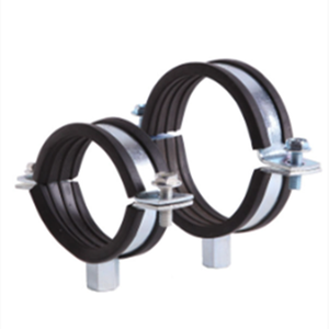 Electrogalvanized שחור EPDM גומי מרופד מעגל פיצול קולב צינור קלאמפ