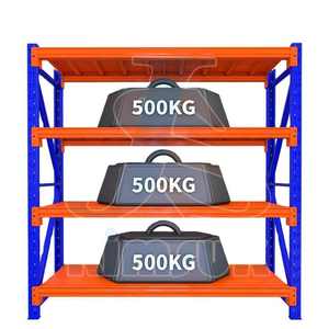 Estante de almacenamiento sin pernos de 4 niveles de servicio pesado Sistema de estantería de metal Shelvi de varios niveles de acero industrial para almacenamiento a granel - Product Image 3