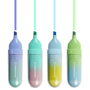 KHY Non-Toxic 4 Color <strong>Chisel</strong> <strong>Tip</strong> <strong>Highlighter</strong> Marker Pen Set Mini <strong>Highlighter</strong> Pen Writing Smoothly <strong>Highlighter</strong> Pen Cute Set - Product Image 3
