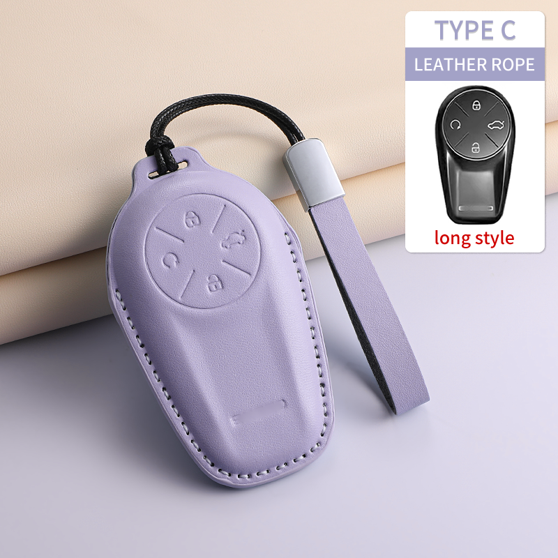 Tipo C Morado + Cordón de cuero
