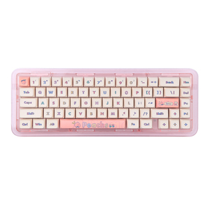 B67 Three Mode Mechanical <strong>Keyboard</strong> RGB Hot-swappable <strong>Keyboard</strong> with Transparent MDA High Sublimation Keycap for Gaming Office - Product Image 2