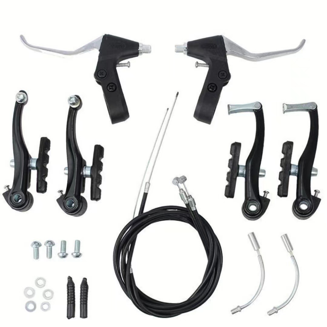 Semi-aluminum brake lever, all-aluminum black V-brake, brake cable