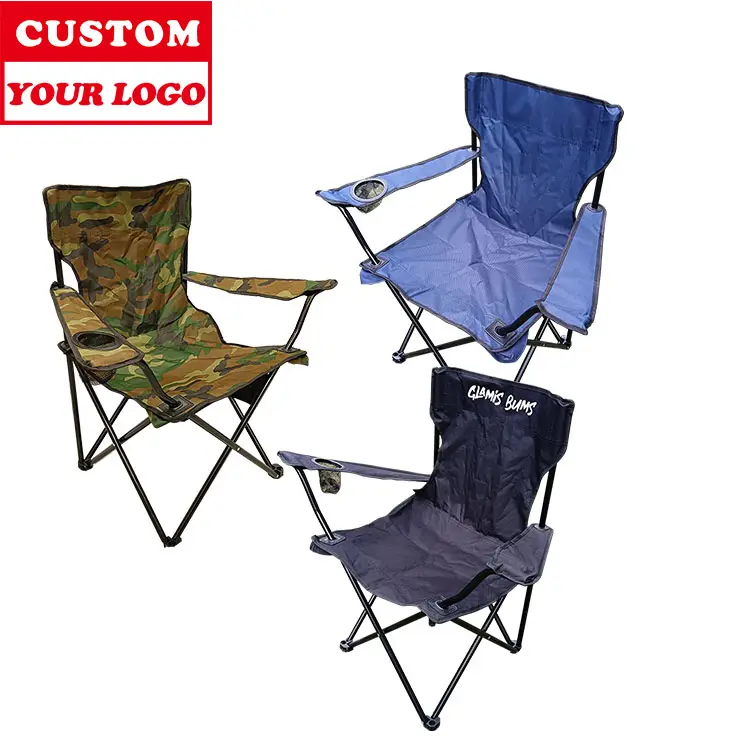 Logo personnalisé imprimé extérieur pas cher chaises de plage chaise de sac à dos pêche pliable camping chaise de jardin