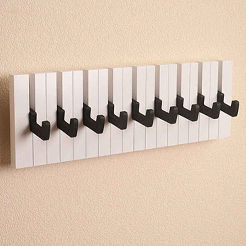 9 hooks, black, 50cm